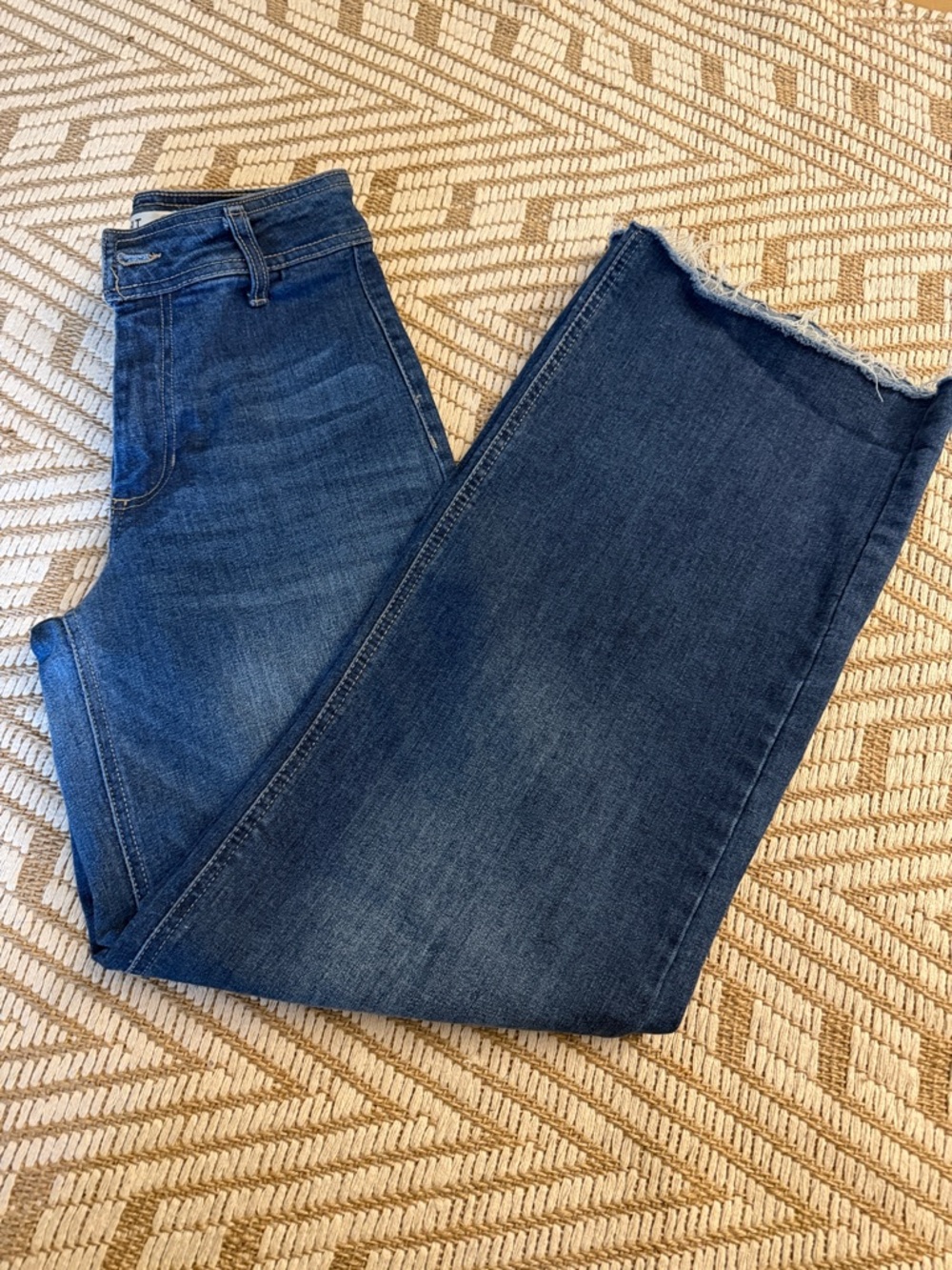 Oat New York Dark Blue Wide-Leg Flare Jeans size 0 / 25